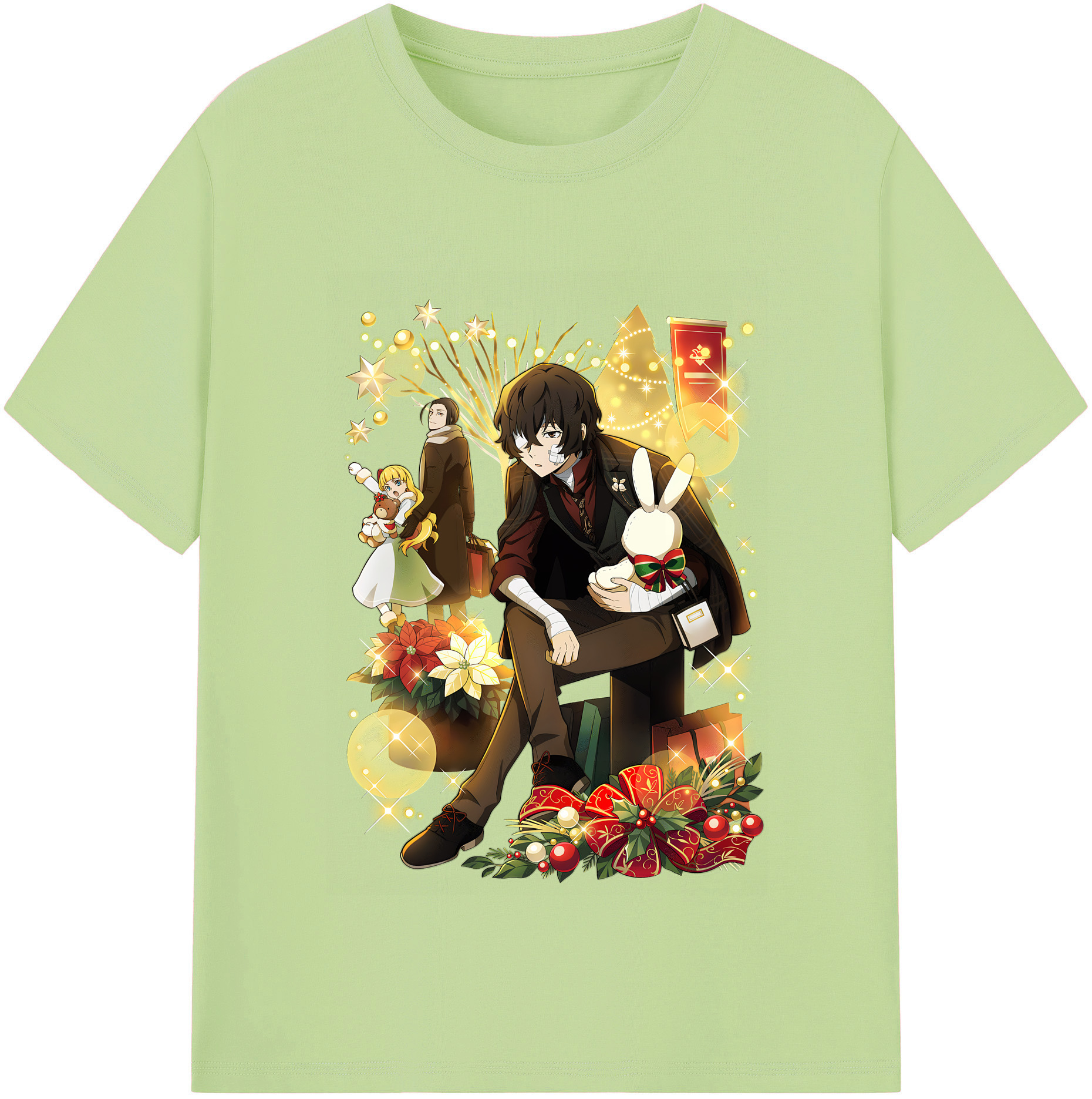 （画像用） 文豪ストレイドッグス Bungo Stray Dogs 綿100％半袖Tシャツ（フロントプリント）
